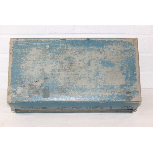 234 - A vintage red painted metal Coca-Cola serving tray and an RAF storage box, the tray 52cm x 37cm