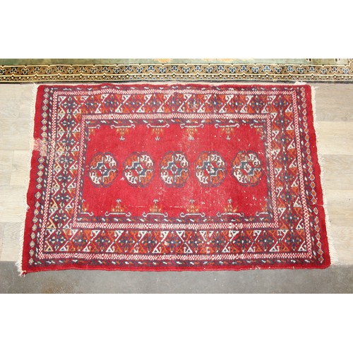 253A - A vintage rug or wall hanging depicting courtesans being entertained by a magician and a monkey and ... 