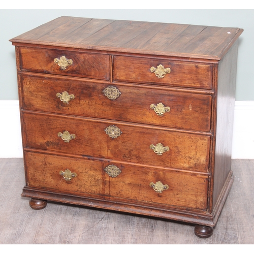 Antique Georgian two over three chest of drawers with brass drop ...