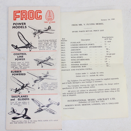 Frog Single Seat Fighter Mark V model kit in original box