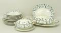 A Keeling & Co pottery part dinner service, late 19th century, decorated in the 'Waverley' pattern, ... 