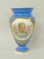 A Sevres type porcelain vase, late 19th century, of baluster form reserve painted with a portrait of... 