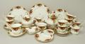 A Royal Albert porcelain part tea service, decorated in the 'Old Country Roses' pattern, comprising;... 