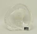 Mats Jonasson: a clear glass paperweight, reverse etched with a panda, signed to base and inscribed ... 