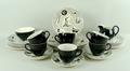 A Ridgways pottery part dinner and tea service decorated in the 'Homemaker' pattern, comprising; fou... 