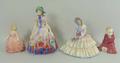 A group of Royal Doulton porcelain figures, comprising; Day Dreams HN1731, Rose HN1368, Easter Day H... 