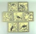 A set of Minton & Hollins pottery tiles late 19th century, transfer decorated in black and white wit... 