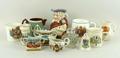 A quantity of crested and commemorative ceramics including a Goss mug commemorating the Golden Jubil... 