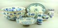 A quantity of blue and white pottery including a Royal Staffordshire 'Daisy' pattern meat platter, p... 