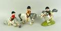 A group of Beswick, Norman Thelwell, pottery figures comprising 'King-Start', 'Pony Express' and a l... 