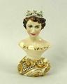 A Royal Doulton pottery bust, designed by Peggy Davies' of HM Queen Elizabeth II to commemorate her ... 