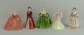 A group of Coalport porcelain figures, comprising; Eleanor, Natalie, Claudette, Hannah and Jaqueline... 