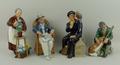 A group of Royal Doulton figures, comprising 'Taking Things Easy' HN2677, Flora HN2349, The Master H... 
