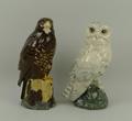 A Royal Doulton 'Snowy Owl' whisky decanter for Whyte & Mackay, and another modelled as a 'Buzzard',... 