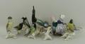 A group of Karl Ens porcelain birds including a Lapwing, tallest 19cm high, and a porcelain group of... 