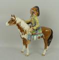 A Beswick pottery figure of a Red Indian Chief on horseback, model 1391, printed mark, 22cm high.