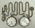A Victorian silver open faced, key wind pocket watch, enamel dial bearing Roman numerals, subsidiary... 