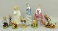 A quantity of ceramics, comprising a Royal Doulton figure 'Alexandra' HN3292, 'Sally' HN3851, and 'D... 
