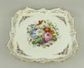 A French porcelain musical dish labelled to the base 'Au Nain Bleu, F. Chauviere, Boul des Capucines... 
