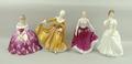 A group of Royal Doulton porcelain figures, comprising; 'Kirsty' HN2381, 'Fiona' HN2694, 'Victoria' ... 
