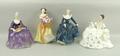 A group of Royal Doulton porcelain figures, comprising; 'Charlotte' HN2421, 'My Love' HN2339, 'Fragr... 