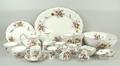 A group of Royal Crown Derby porcelain decorated in the 'Derby Posies' pattern, comprising; oval mea... 