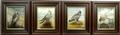 A set of four Wallendorfer porcelain plaques printed and painted with birds, comprising Steppe Eagle... 