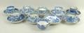 A quantity of Spode and other porcelain coffee cans or cups and saucers, early 19th century, decorat... 