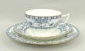 A Wedgwood part tea set, decorated with blue floral borders, Rd No 154623, comprising eight tea cups... 
