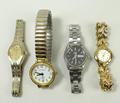 A group of watches comprising a Seiko water resistant stainless steel watch, no. 264265, a Revelex l... 