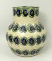 A Friedrich Festersen pottery vase, early 20th century, decorated with bands of repeating blue and g... 
