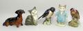 A quantity of Beswick pottery figures, comprising; 'Goldfinch', 2273, 'Stonechat', 2274, Beatrix Pot... 