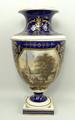 A Crown Derby porcelain vase, circa 1820, of baluster form reserve painted with a view of 'Repton, D... 