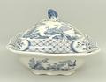 A Furnivals pottery part dinner, tea and coffee service decorated in blue and white in the 'Old Chel... 