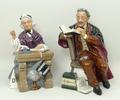 A Royal Doulton figure modelled as 'The Professor', NN2281, and another of 'Schoolmarm', HN2223.