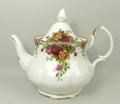 A Royal Albert porcelain part tea service decorated in the 'Old Country Roses' pattern, comprising; ... 