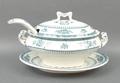 A Keeling & Co, Losolware, pottery part dinner service, decorated in the 'Shrewsbury' pattern, compr... 