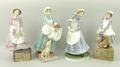 A group of Royal Worcester Upstairs Downstairs porcelain figures, comprising; 'The Cook', 'The Parlo... 