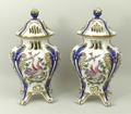A pair of Samson Chelsea porcelain pot pourri vases and covers, late 19th century, of baluster form ... 