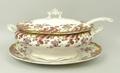 A Hulme pottery part dinner service, late 19th century, decorated in the 'Coronation' pattern, compr... 