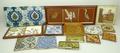 A group of tiles, late 19th century, including majolica, encaustic and a pair of Thomas Maw pineappl... 