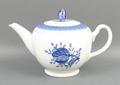 A Royal Copenhagen Faience part tea and coffee service decorated in blue and white with flowers, com... 