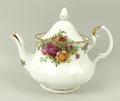 A Royal Albert porcelain part tea service decorated in the 'Country Roses' pattern, comprising; tea ... 