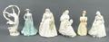 A group of Royal Worcester porcelain figures; comprising; The Wedding Day, Mothering Sunday, Serena,... 