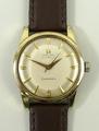 An Omega gentleman's Seamaster Automatic gold plated wristwatch, circa 1959, with baton numerals, cr... 