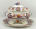 A Booths pottery part dinner service, late 19th century, imari decorated with flowers, pattern numbe... 