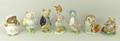 A quantity of Beswick Beatrix Potter figures, gold back stamp BP2, comprising 'Pigling Bland', 'Jemi... 