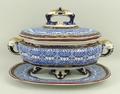 A Royal Worcester porcelain part dinner service, late 19th century, decorated in the 'Lily' pattern,... 