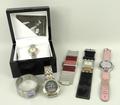 A quantity of dress wristwatches, comprising; a Klaus Kobec lady's wristwatch, two Storm watches, No... 