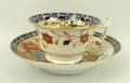 A porcelain part coffee service, possibly Spode, circa 1810, imari decorated with a house and fence ... 
